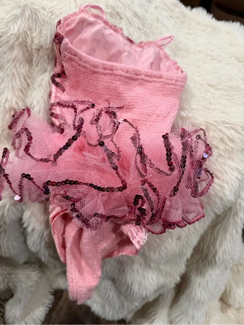Pink Sequin Tutu One-Piece for Kids - Sparkle Halter Swimsuit